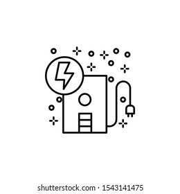 Computer UPS lightning icon. Element of computer icon