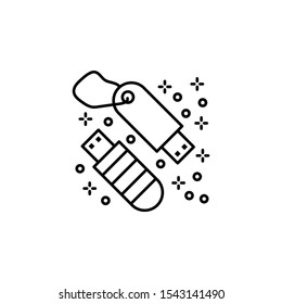 Computer usb flash drive icon. Element of computer icon