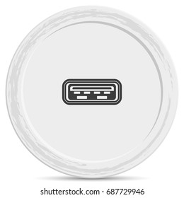 Computer usb port icon.