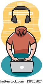 A computer user anonymously browses the web with a VPN (Virtual Private Network)