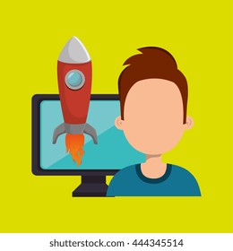 computer user design, vector illustration eps10 graphic 