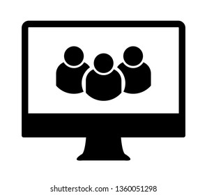 Computer user group icon illustration 