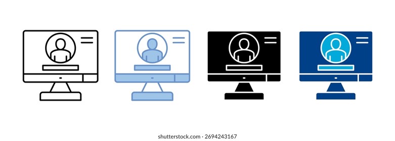 Computer User Icon Set Multiple Style Collection
