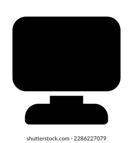 computer of user interface solid icon set
