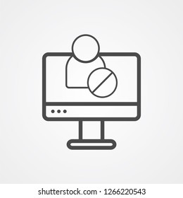 Computer user vector icon sign symbol