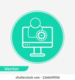 Computer user vector icon sign symbol