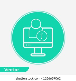 Computer user vector icon sign symbol