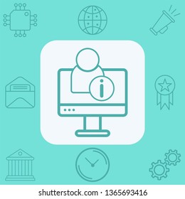 Computer user vector icon sign symbol