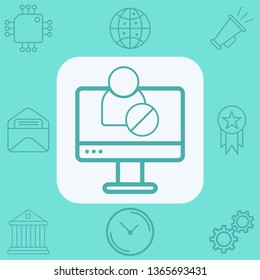 Computer user vector icon sign symbol