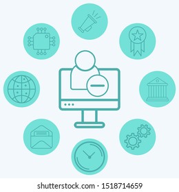 Computer user vector icon sign symbol