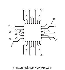 Computer vector background with circuit board electronic elements