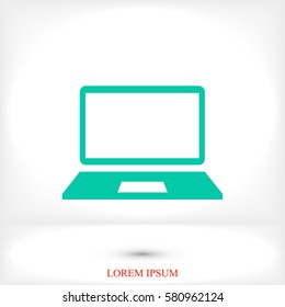 Computer vector , flat icon, EPS
