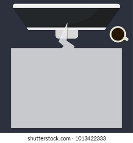 Computer vector. free space for text. label vector. tag. background.