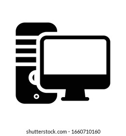 computer vector glyph color icon 