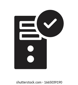 computer vector glyph flat icon 