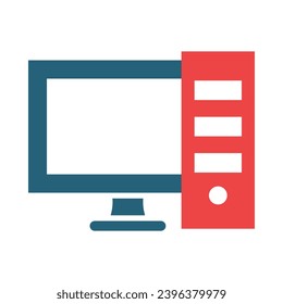 Computer Vector Glyph Two Color Icons For Personal And Commercial Use.
