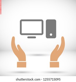 Computer  vector icon