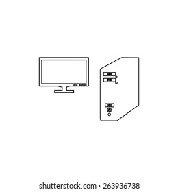 The computer vector icon