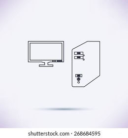 The computer vector icon