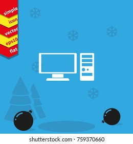Computer vector icon.