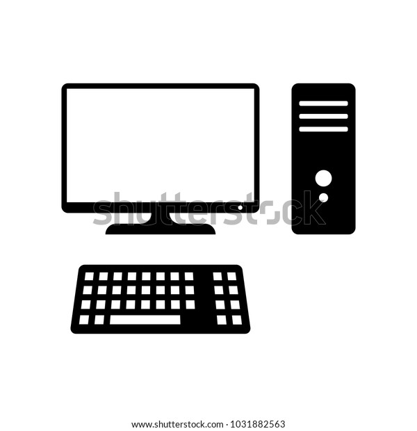 Computer Vector Icon Stock Vector (Royalty Free) 1031882563