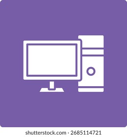 Ícone de vetor do computador. Pode ser usado para impressão, aplicativos móveis e da Web.