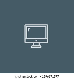 Computer vector icon. Computer concept stroke symbol design. Thin graphic elements vector illustration, outline pattern for your web site design, logo, UI. EPS 10.
