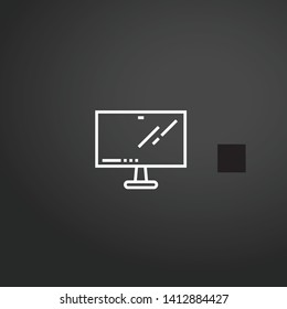 Computer vector icon. Computer concept stroke symbol design. Thin graphic elements vector illustration, outline pattern for your web site design, logo, UI. EPS 10.