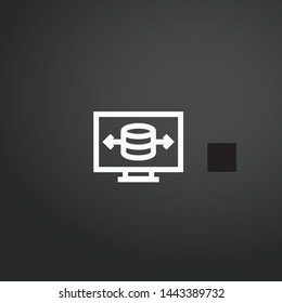 Computer vector icon. Computer concept stroke symbol design. Thin graphic elements vector illustration, outline pattern for your web site design, logo, UI. EPS 10.