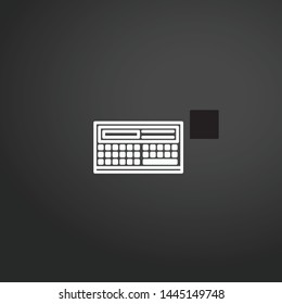 Computer vector icon. Computer concept stroke symbol design. Thin graphic elements vector illustration, outline pattern for your web site design, logo, UI. EPS 10.