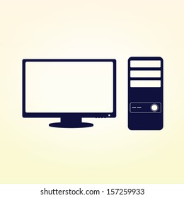 Computer vector icon design