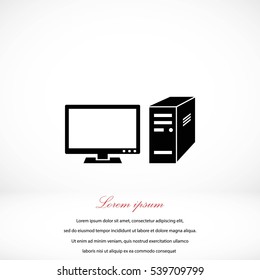 Computer vector icon, flat design best vector icon