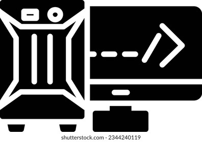Computer Vector Icon Glyph Style