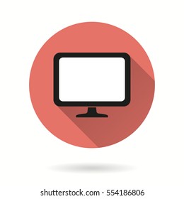 Computer vector icon. Illustration isolated for graphic and web design.