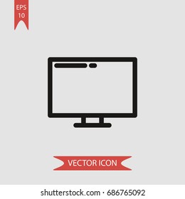 Computer vector icon, illustration symbol