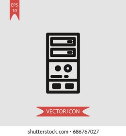 Computer vector icon, illustration symbol
