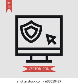 Computer vector icon, illustration symbol