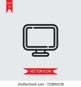 Computer vector icon, illustration symbol