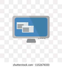 Computer vector icon isolated on transparent background, Computer logo concept