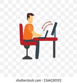 Computer vector icon isolated on transparent background, Computer logo concept