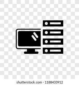 Computer vector icon isolated on transparent background, Computer transparency logo concept