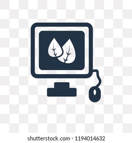 Computer vector icon isolated on transparent background, Computer transparency concept can be used web and mobile
