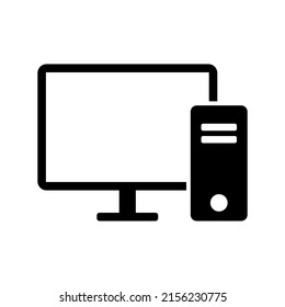 Computer vector icon isolated on white background