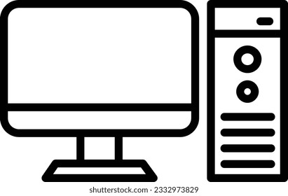 Computer Vector Icon Line Style
