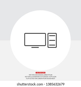 Computer Vector icon . Lorem Ipsum Illustration design