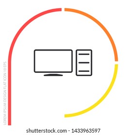 Computer Vector icon . Lorem Ipsum Illustration design