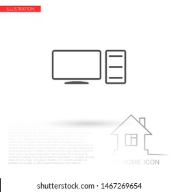 Computer Vector icon . Lorem Ipsum Illustration design