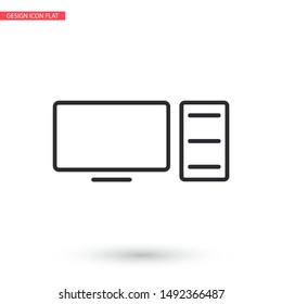 Computer Vector icon . Lorem Ipsum Illustration design