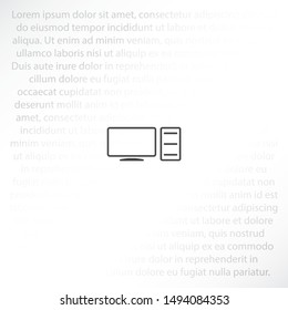 Computer Vector icon . Lorem Ipsum Illustration design