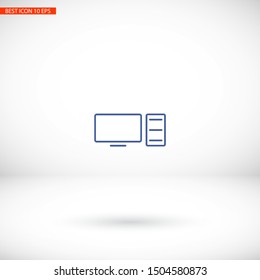 Computer Vector icon . Lorem Ipsum Illustration design